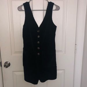 Black Corduroy Romper.